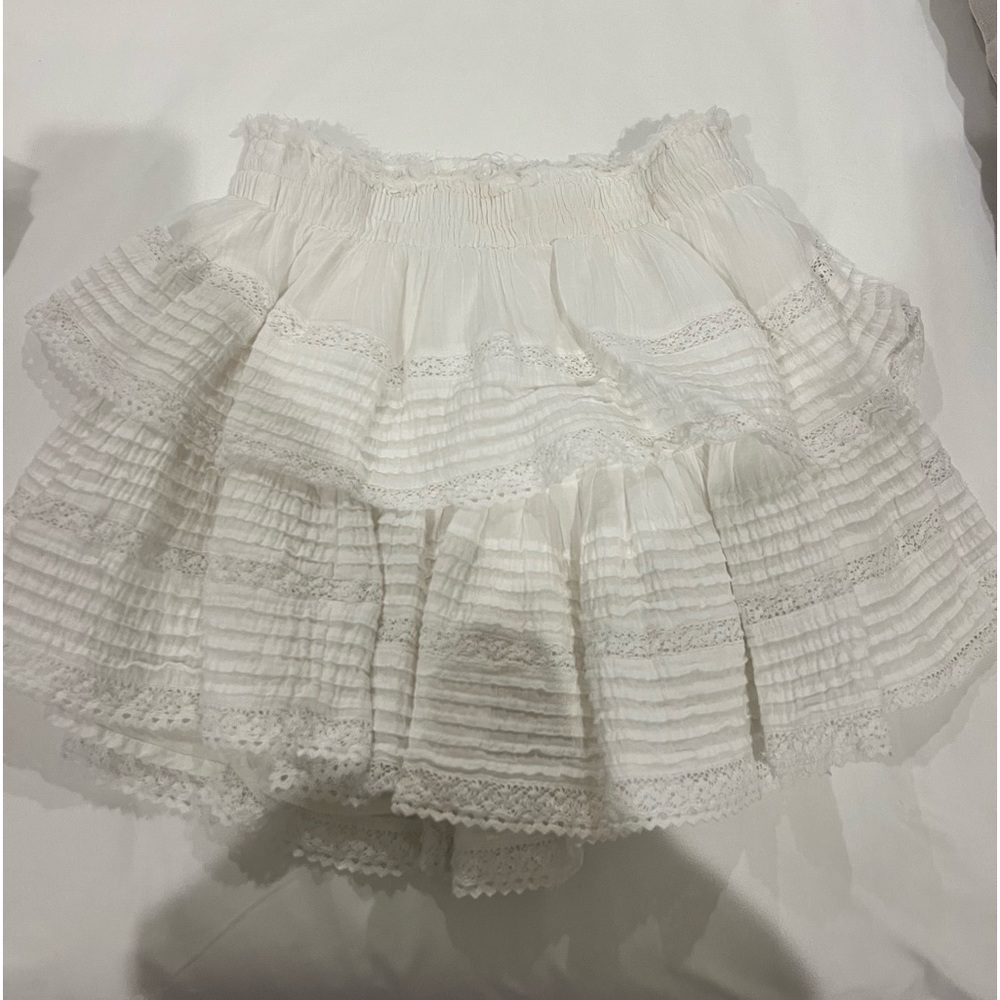 Aerie white ruffle skirt